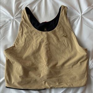 Tracksmith Tan and Black Reversible Tank